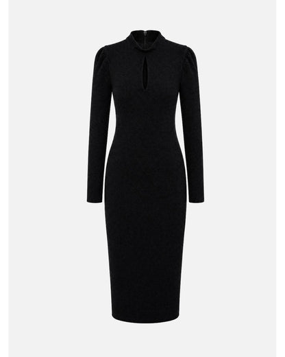 Vestido midi com lágrima