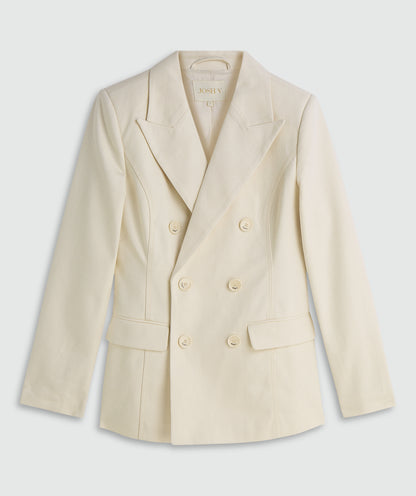Blazer em sarja ajustada - cru